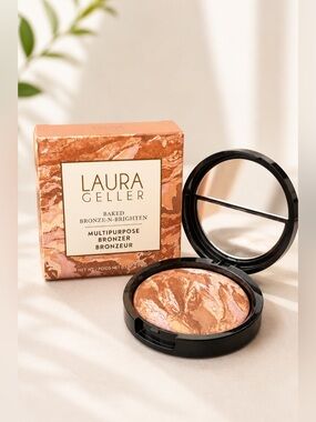 Laura Geller Baked Bronze-N-Brighten Multipurpose Bronzer - MEDIUM + SAMPLES